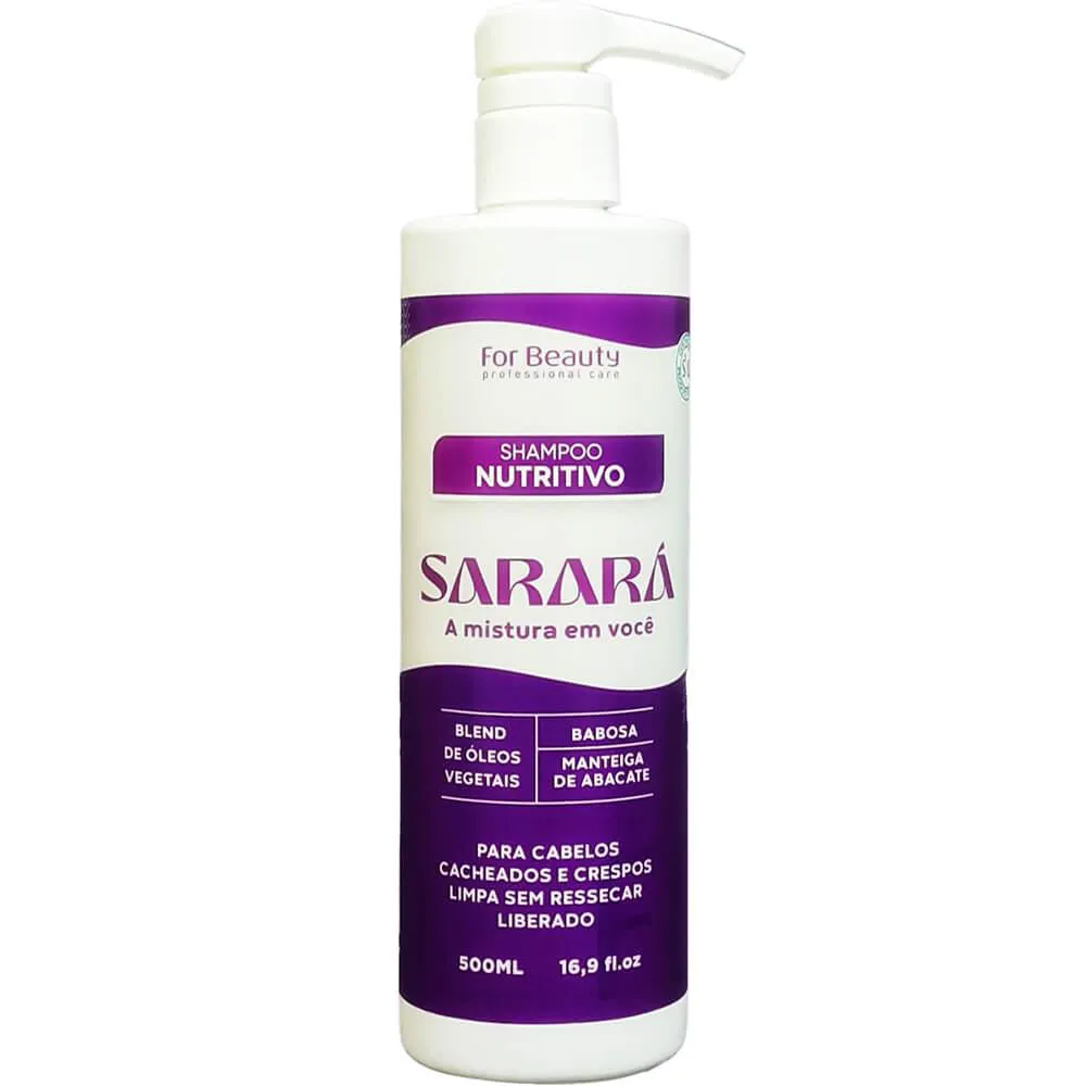 FOR BEAUTY SARARá - SHAMPOO NUTRITIVO CACHEADOS E CRESPOS 500ML