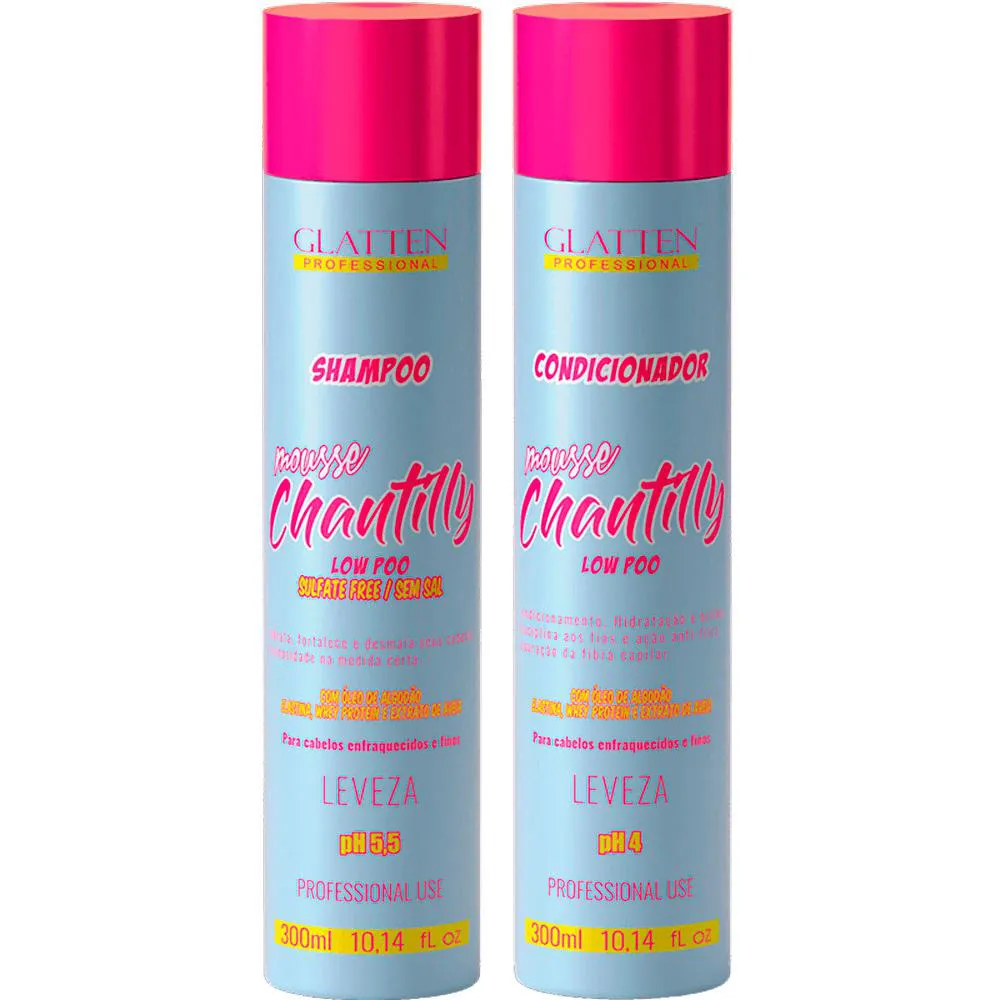 GLATTEN CHANTILLY - KIT DESMAIA CABELO DUO (2 PRODUTOS)