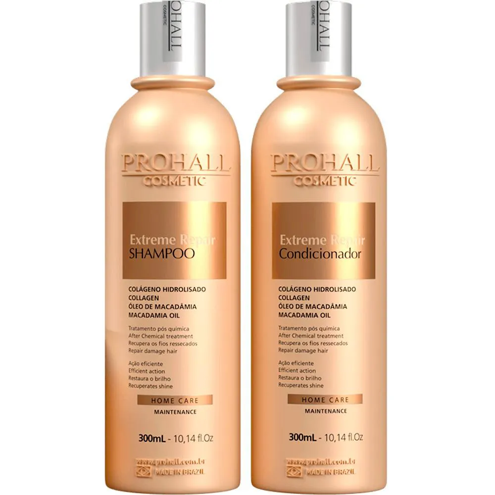 PROHALL EXTREME REPAIR - KIT TRATAMENTO MACADâMIA DUO (2 PRODUTOS)