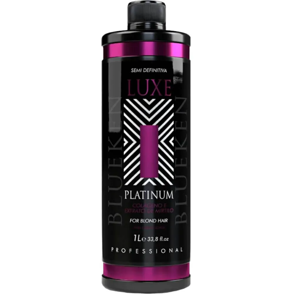 BLUEKEN LUXE PLATINUM - ESCOVA SEMI DEFINITIVA CABELO LOIRO EXTRATO DE MIRTILO 1L