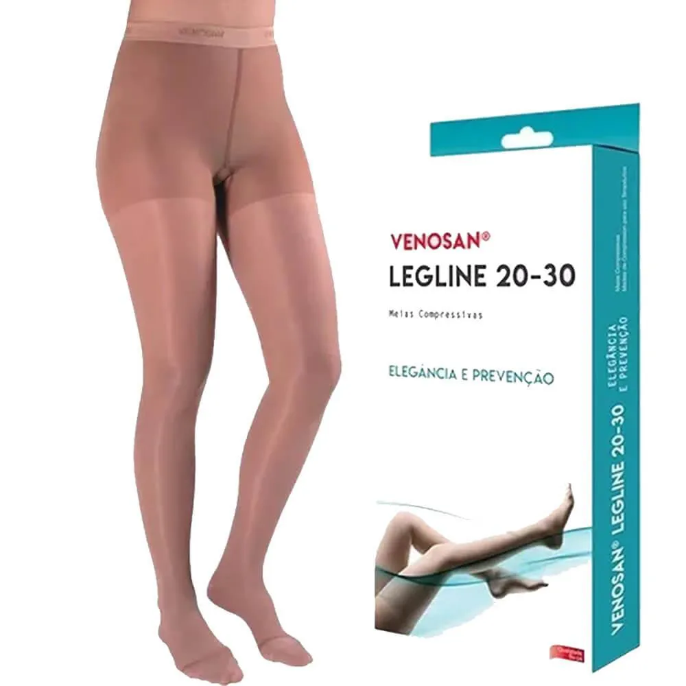 MEIA CALçA COMPRESSãO AT 20 - 30 Pé FECHADO LEGLINE VENOSAN XXG