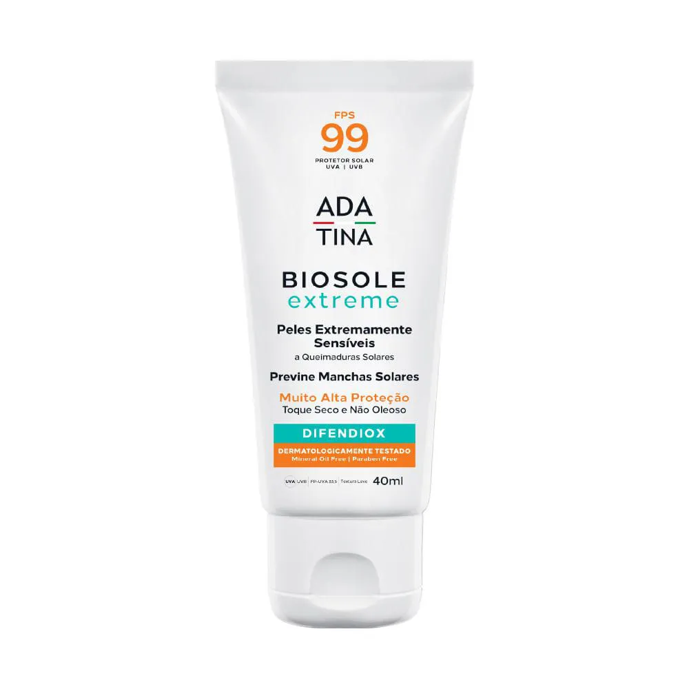 PROTETOR SOLAR 12HS BLOQUEIO ANTI-MELASMA BIOSOLE EXTREME FPS 99 - 40ML PROTETOR SOLAR BIOSOLE EXTREME FPS 99 MáXIMO BLOQUEIO ANTI-MELASMA