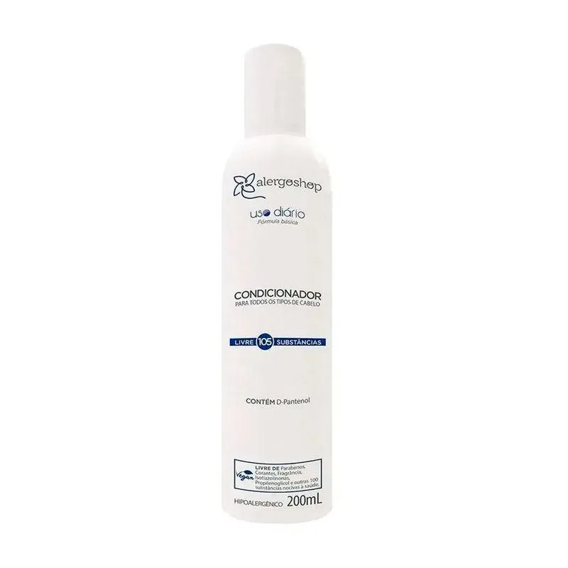 CONDICIONADOR HIPOALERGêNICO USO DIáRIO ALERGOSHOP 200ML