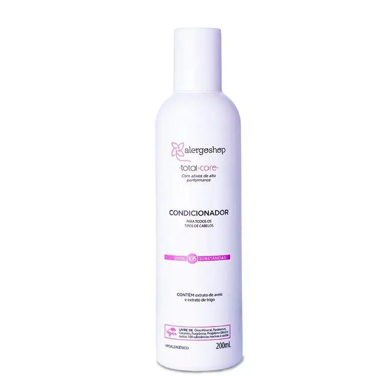 Condicionador Vegano Alergoshop Total Care Hipoalergênico Hidratante 200ml