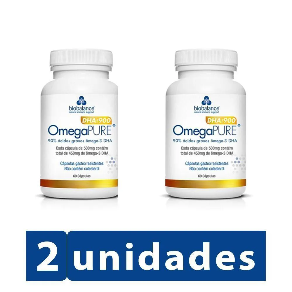 KIT 2 OMEGAPURE DHA 900 500MG 60 CáPSULAS