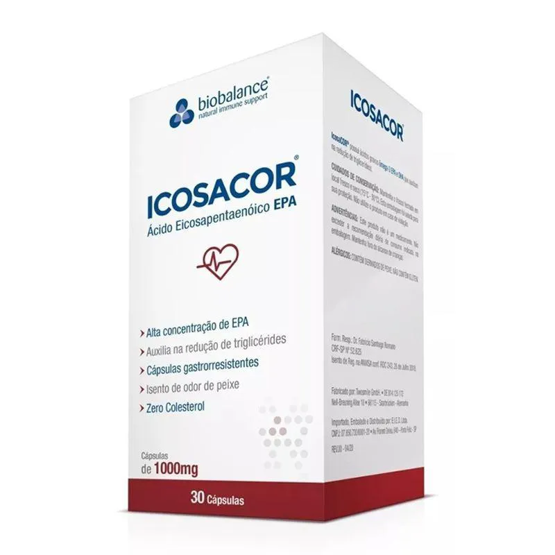 ICOSACOR 30 CáPSULAS 1000MG