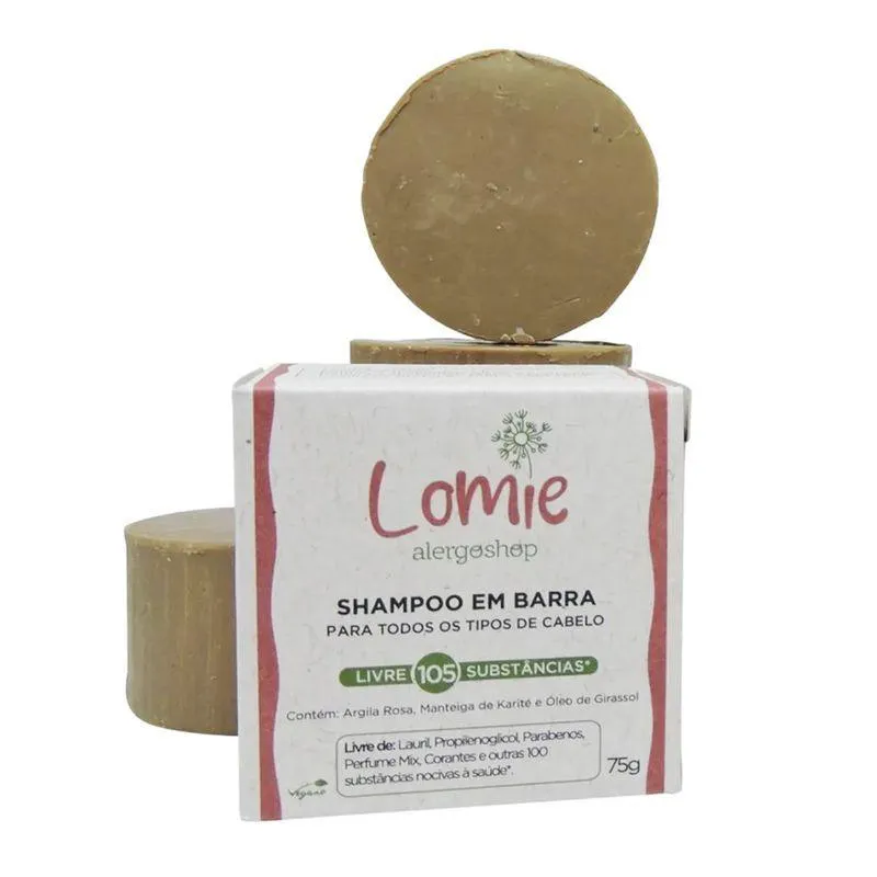 SHAMPOO EM BARRA LOMIE ALERGOSHOP 75G