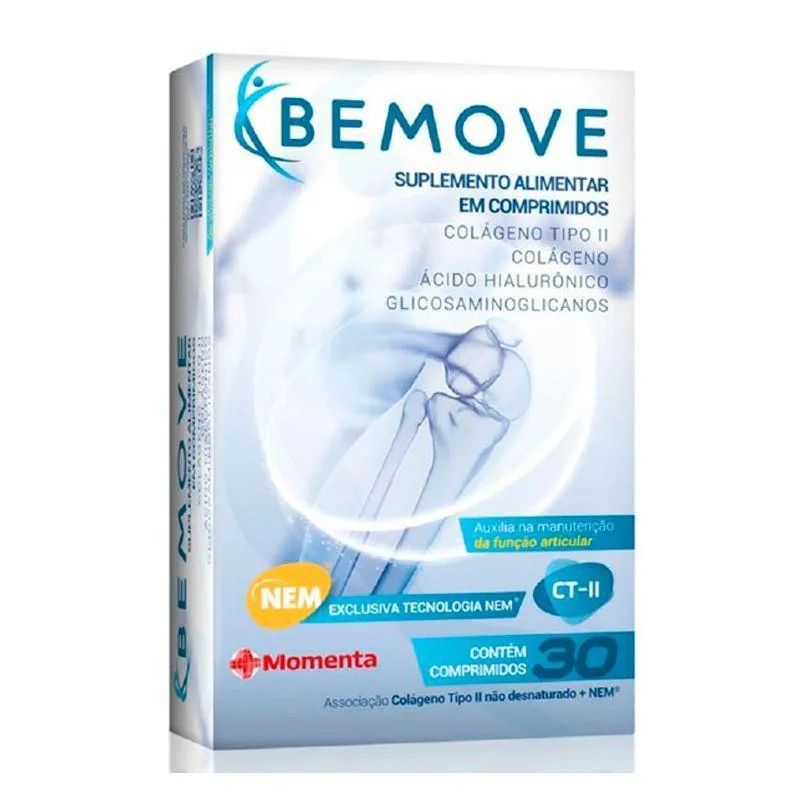 Bemove Colágeno Tipo II Momenta 30 Comprimidos