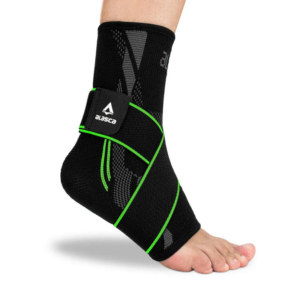 TORNOZELEIRA DE COMPRESSãO COM FAIXA AJUSTáVEL SENSE 3.0 - ESTABILIDADE E PROTEçãO. IDEAL PARA TODO TIPO DE ESPORTE. G Verde