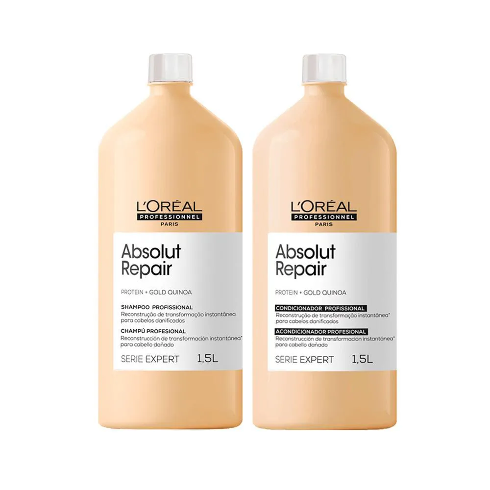 Kit L'Oréal Professionnel Serie Expert Absolut Repair Gold Quinoa - Shampoo 1,5L + Condicionador 1,5L