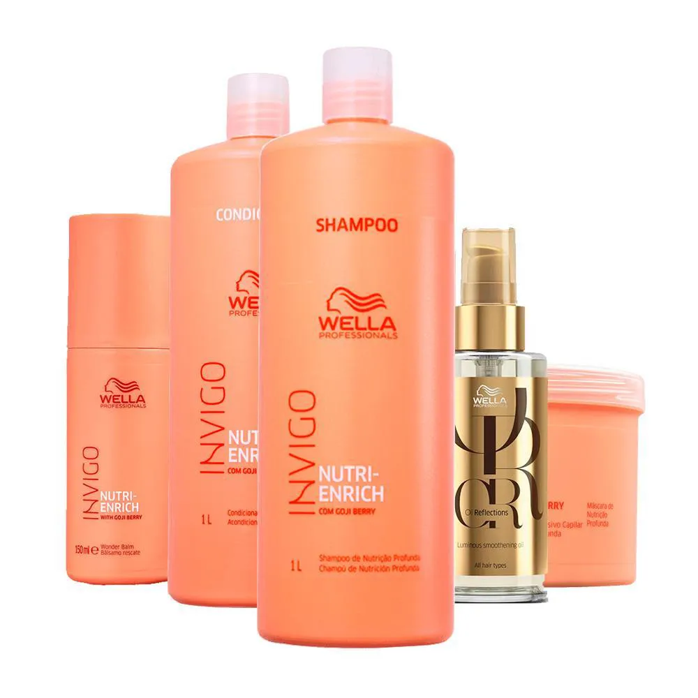 Kit Wella Professionals Invigo Nutri Enrich Profissional - 5 Produtos