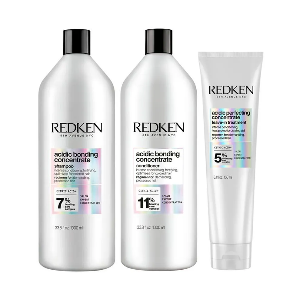 Kit Redken Acidic Bonding Concentrate Profissional - Shampoo E Condicionador E Leave-In