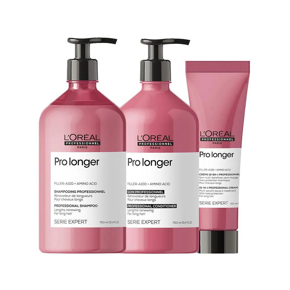 Kit L'Oréal Professionnel Serie Expert Pro Longer - Shampoo E Condicionador E Leave - In