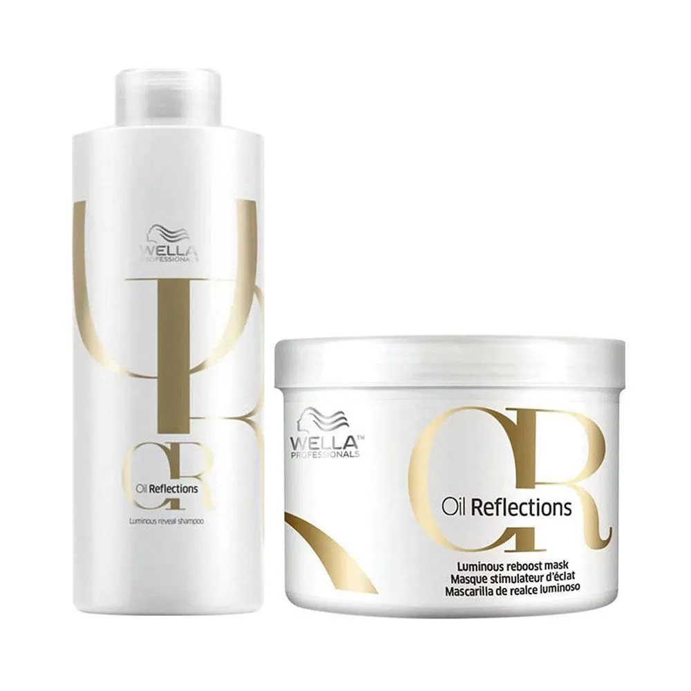 Kit Wella Oil Reflections Profissional - Shampoo 1L + Máscara 500ml