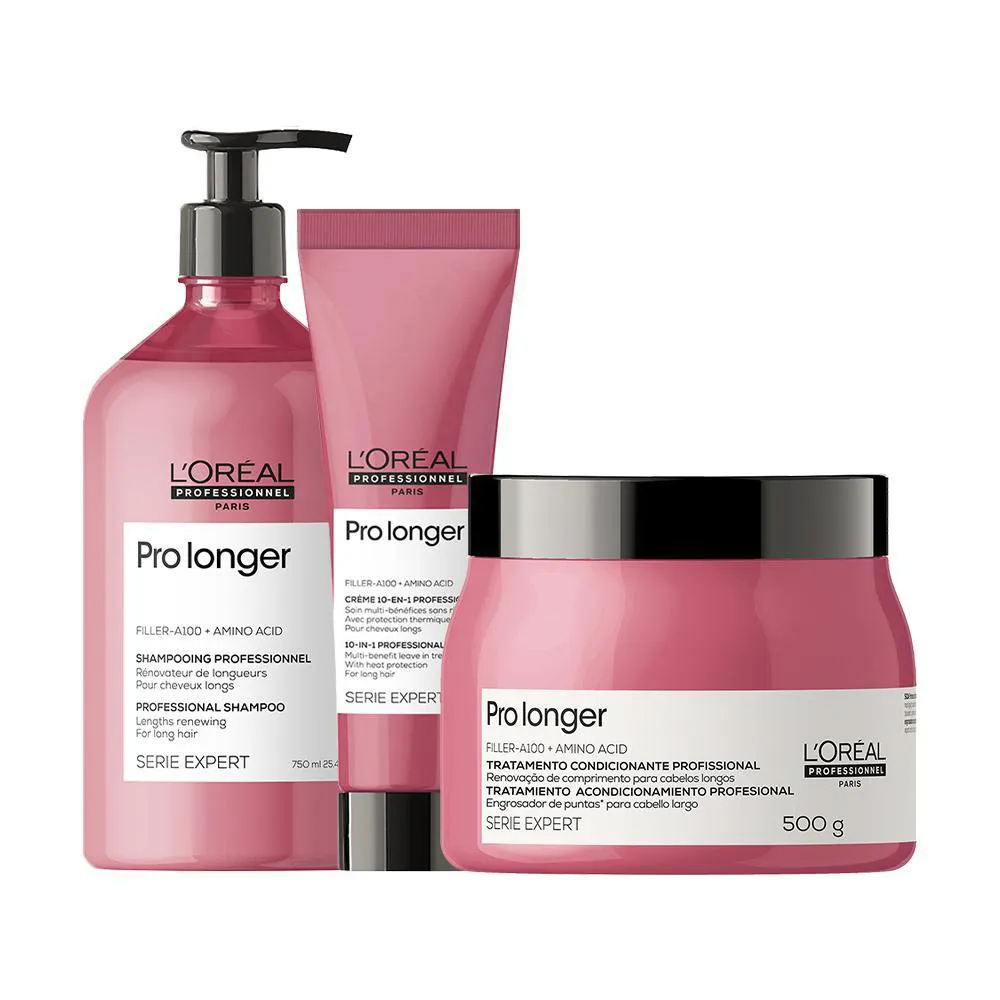 Kit L'Oréal Professionnel Serie Expert Pro Longer - Shampoo E Máscara E Leave - In
