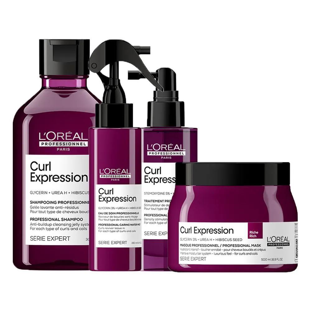 KIT L'OREáL PROFESSIONNEL SERIE EXPERT CURL EXPRESSION HOME CARE COM LEAVE-IN + SéRUM + 2 PRODUTOS