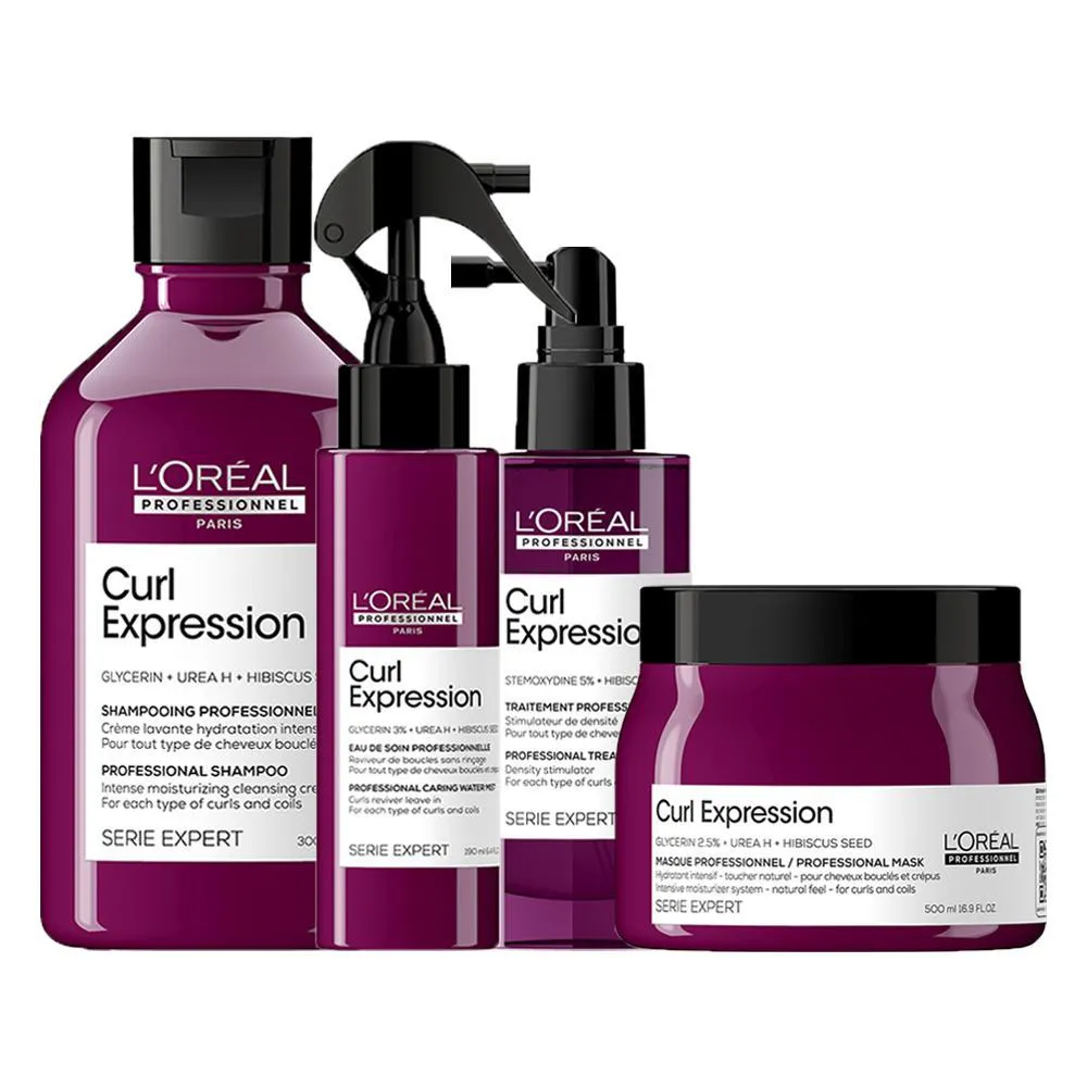 KIT L'OREáL PROFESSIONNEL SERIE EXPERT CURL EXPRESSION HOME CARE COM LEAVE-IN E SéRUM E 2 PRODUTOS