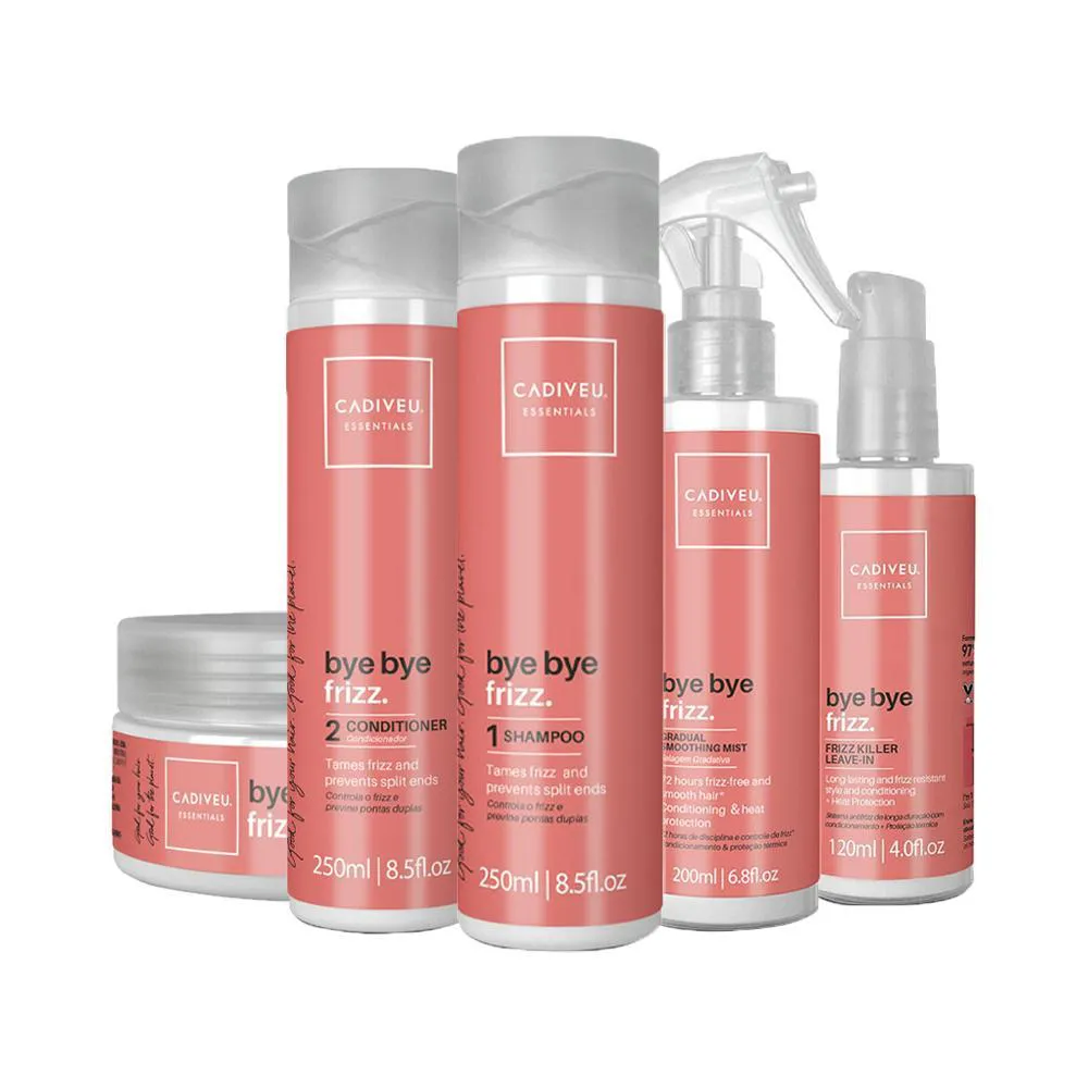 KIT CADIVEU ESSENTIALS BYE BYE FRIZZ - 5 PRODUTOS