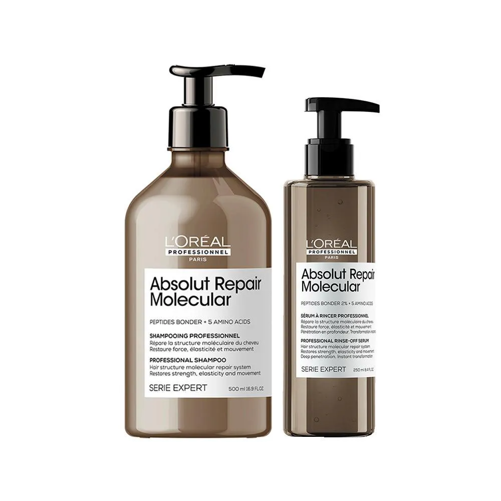 Kit L'Oréal Professionnel Absolut Repair Molecular – Shampoo 500ml E Sérum 250ml