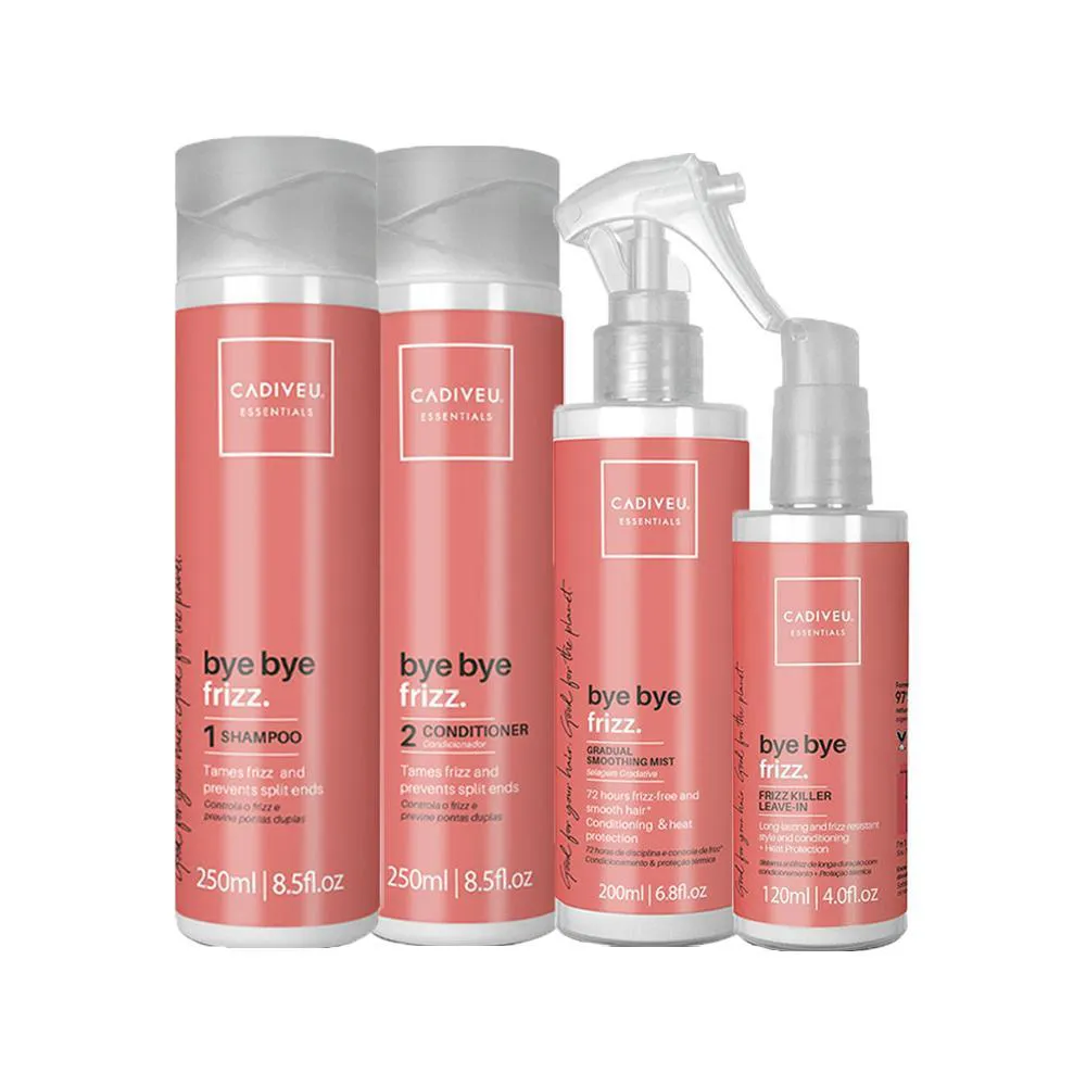 KIT CADIVEU ESSENTIALS BYE BYE FRIZZ - 4 PRODUTOS