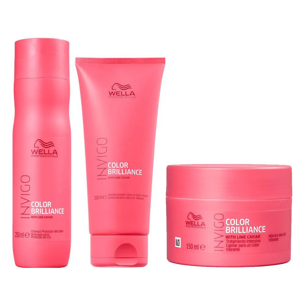 Kit Wella Professionals Invigo Color Brilliance - Shampoo 250ml + Condicionador 200ml + Máscara 150ml