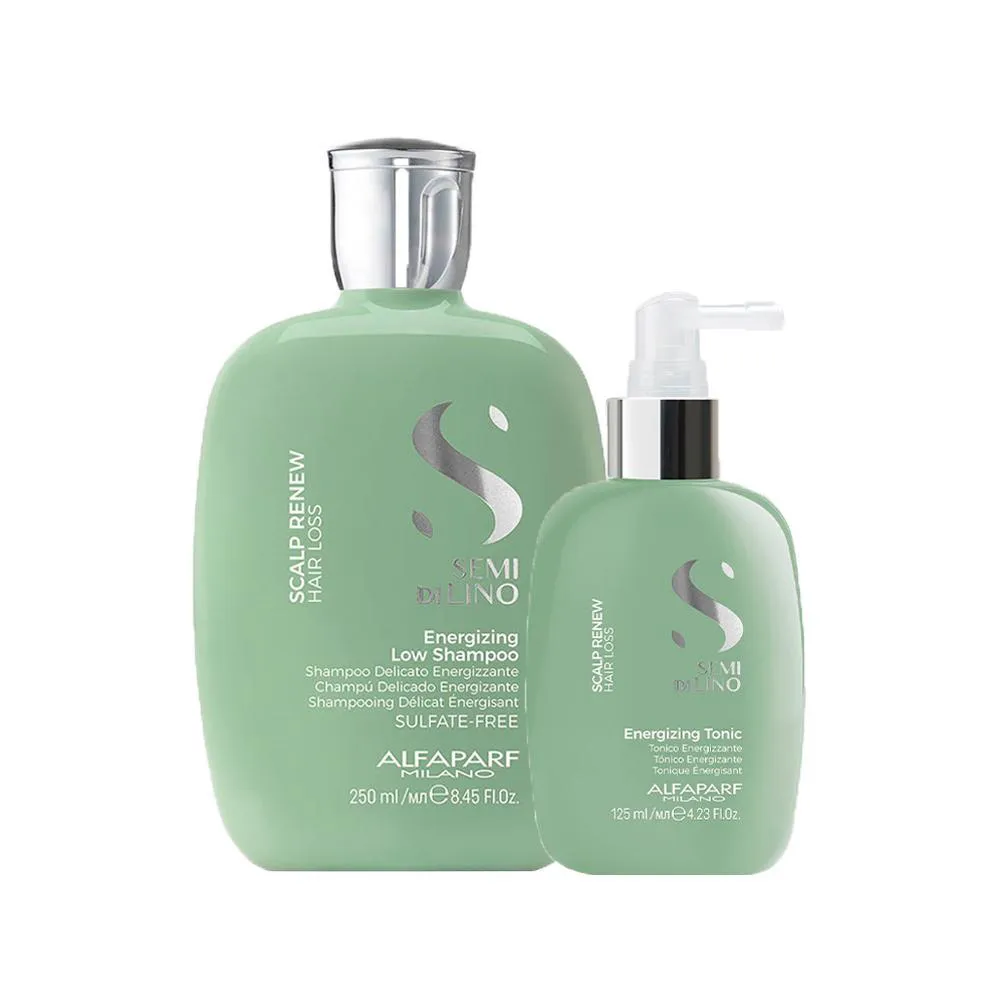 Kit Alfaparf Milano Professional Semi Di Lino Scalp - Shampoo E Tônico