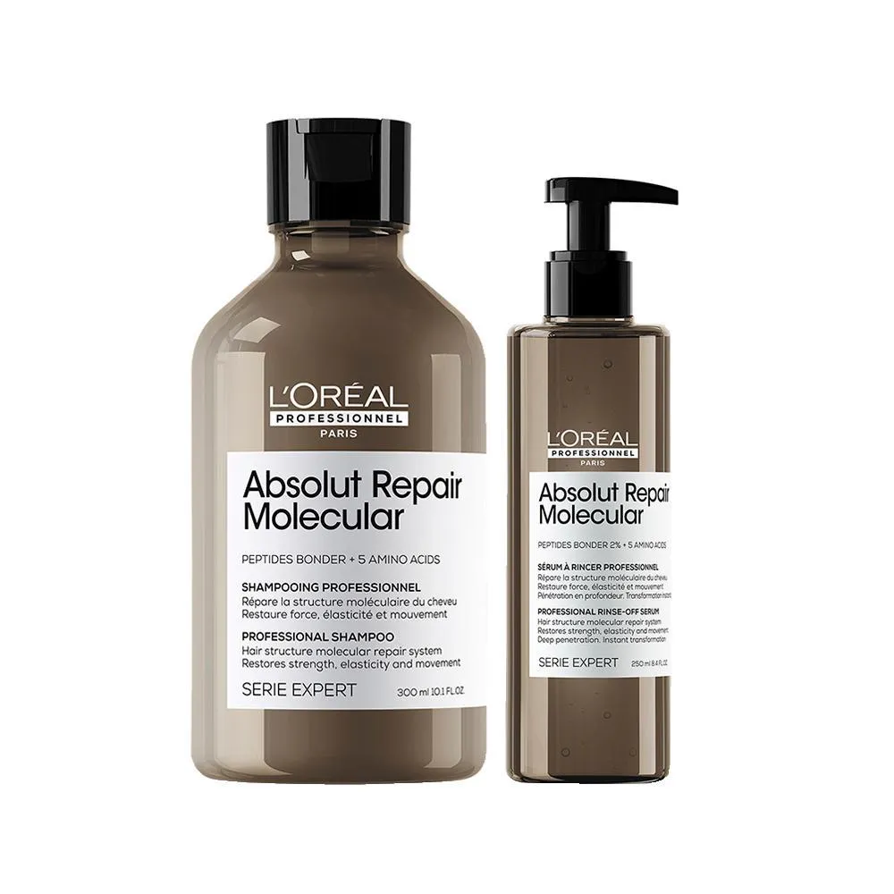 Kit L'Oréal Professionnel Absolut Repair Molecular – Shampoo 300ml E Sérum 250ml