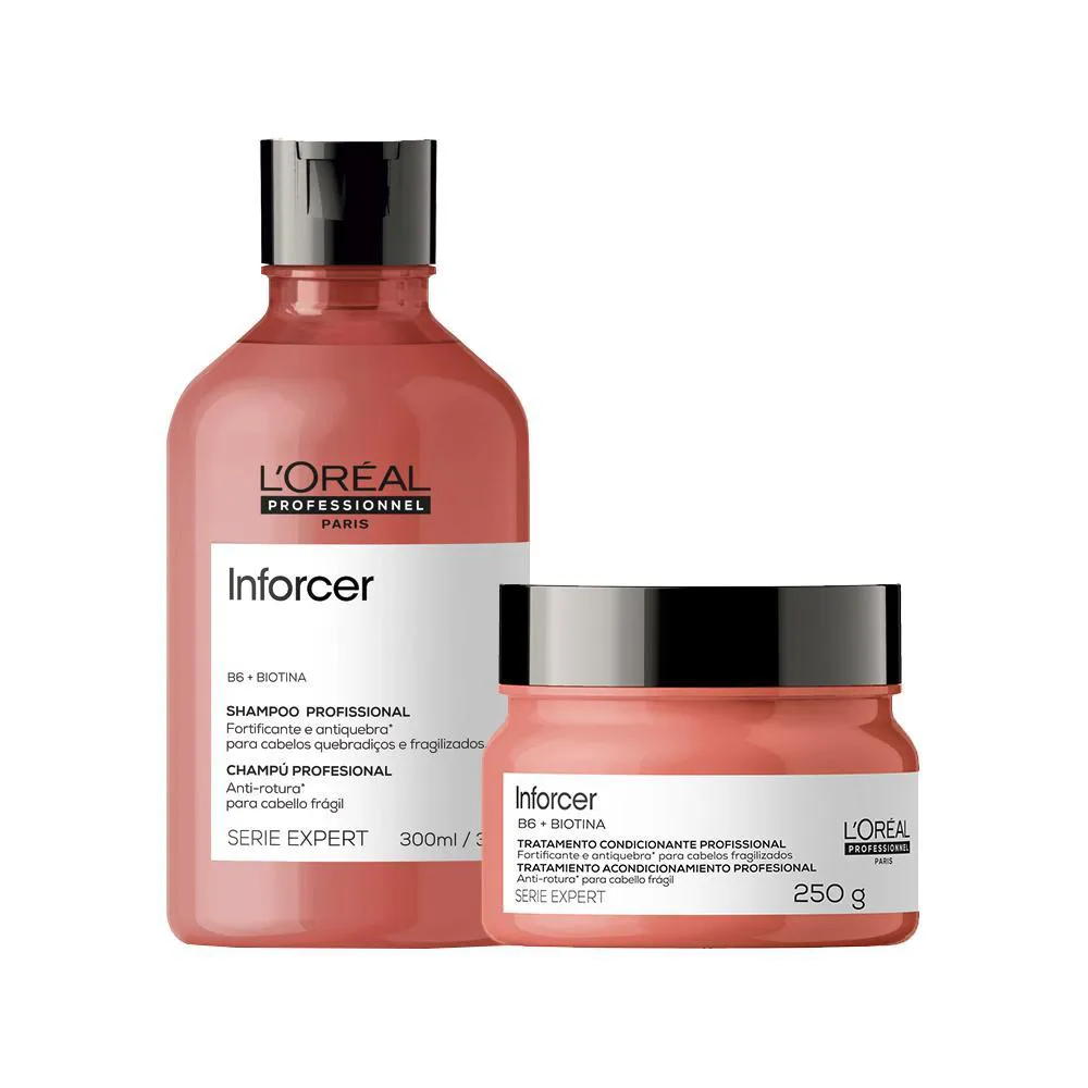 Kit L'Oréal Professionnel Serie Expert Inforcer - Shampoo 300ml + Máscara Capilar 250g