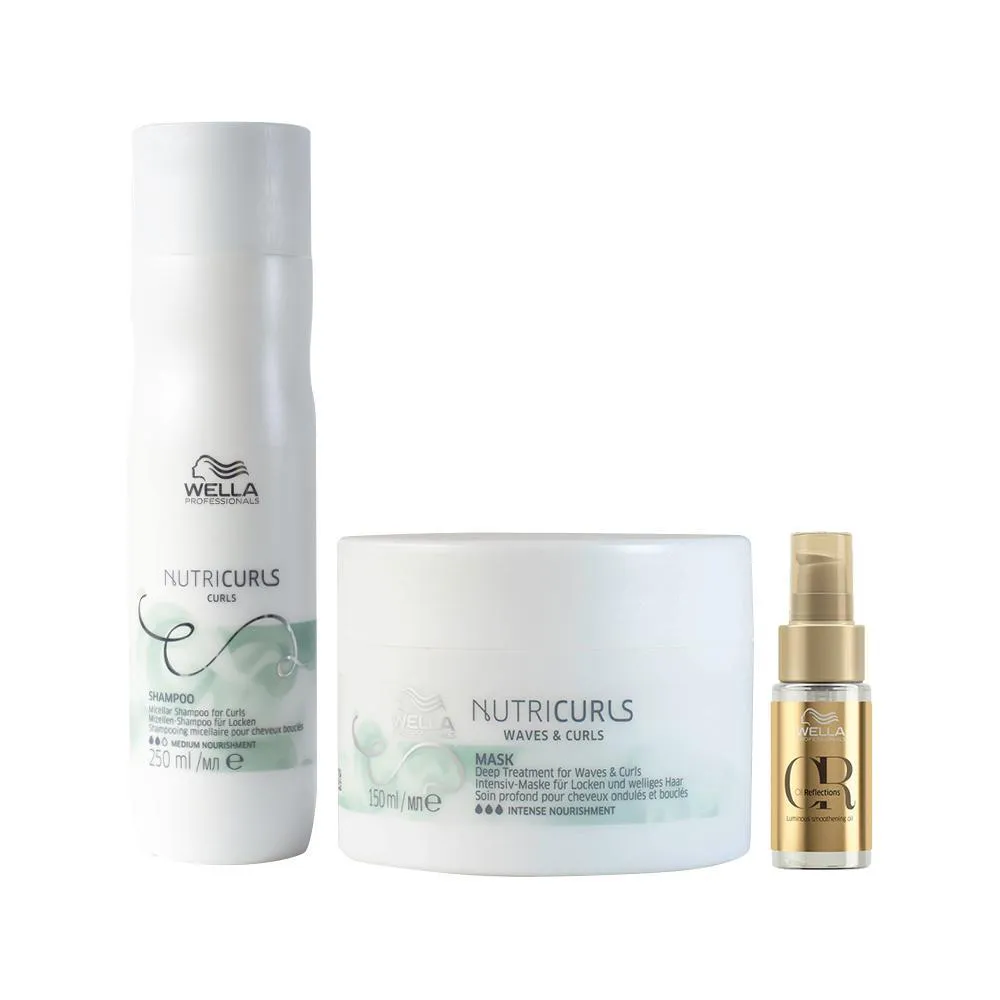 Kit Wella Professionals Nutricurls - Shampoo E Máscara E Óleo