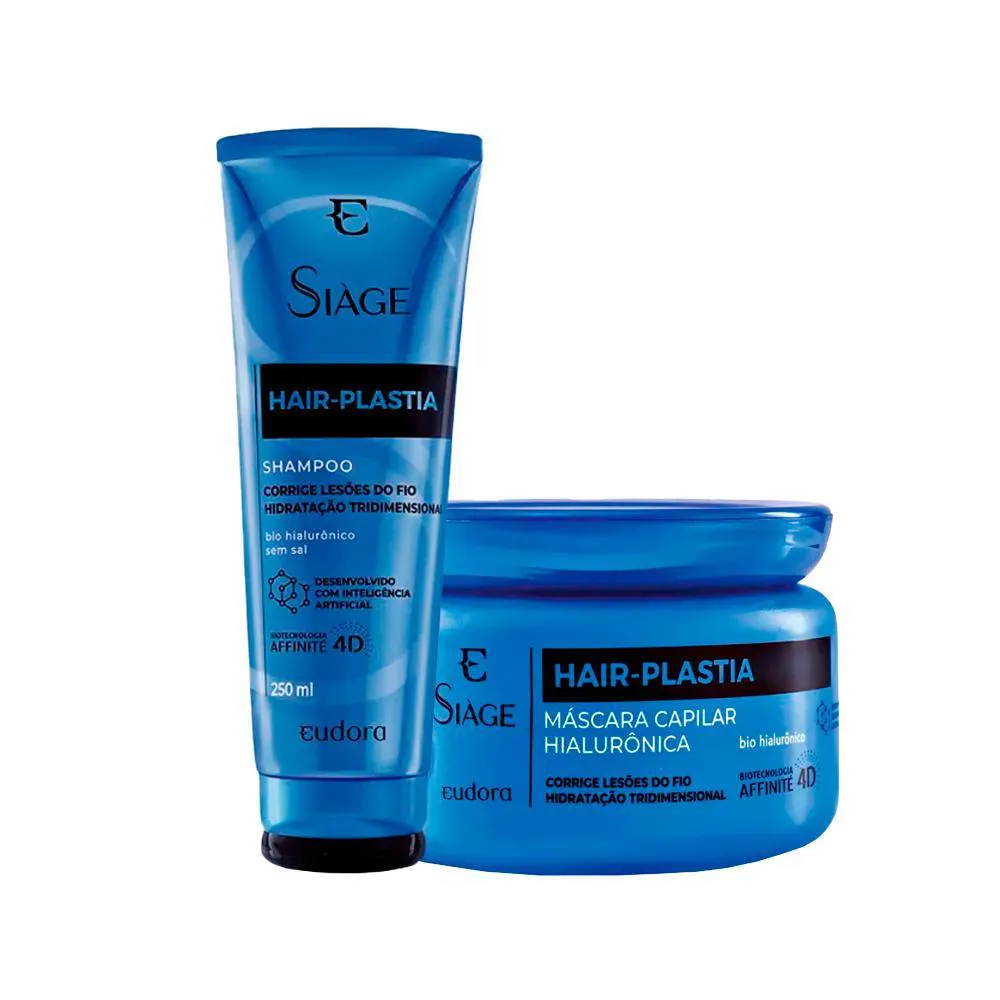 KIT EUD SIáGE HAIR PLASTIA - SHAMPOO E MáSCARA