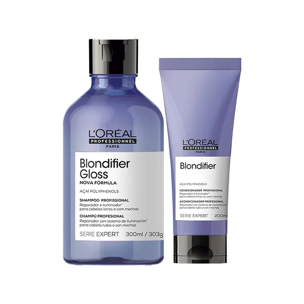 Kit L'Oréal Professionnel Serie Expert Blondifier Gloss - Shampooe E Condicionador