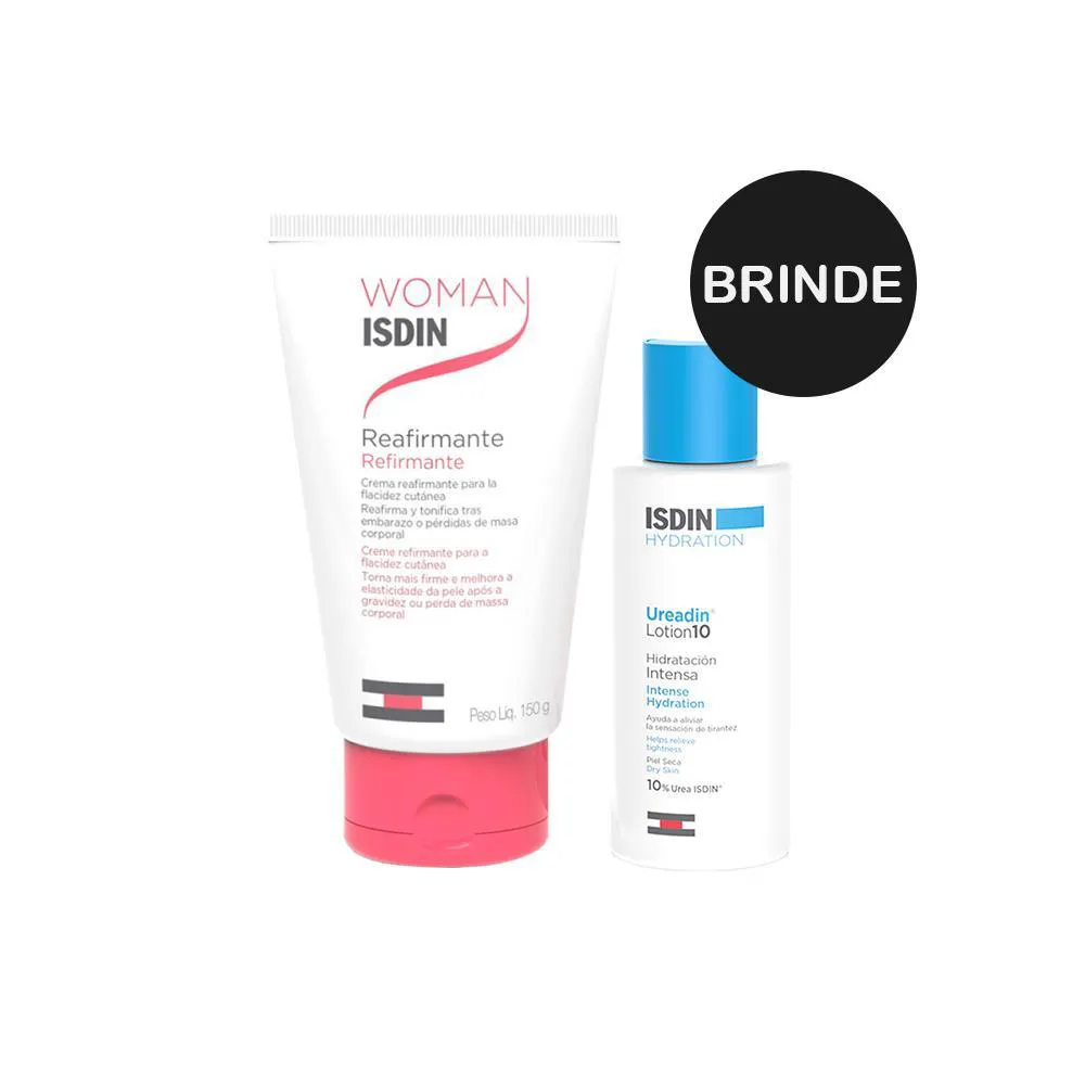 ISDIN WOMAN REAFIRMANTE CREME CORPORAL COM ÓLEO DE ROSA MOSQUETA 150G + BRINDE LOçãO HIDRATANTE CORPORAL 100ML