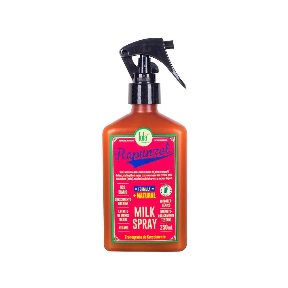 Leave-In Milk Spray Lola Cosmetics Rapunzel Cronograma de Crescimento Cabelos com Queda ou Enfraquecidos 250ml