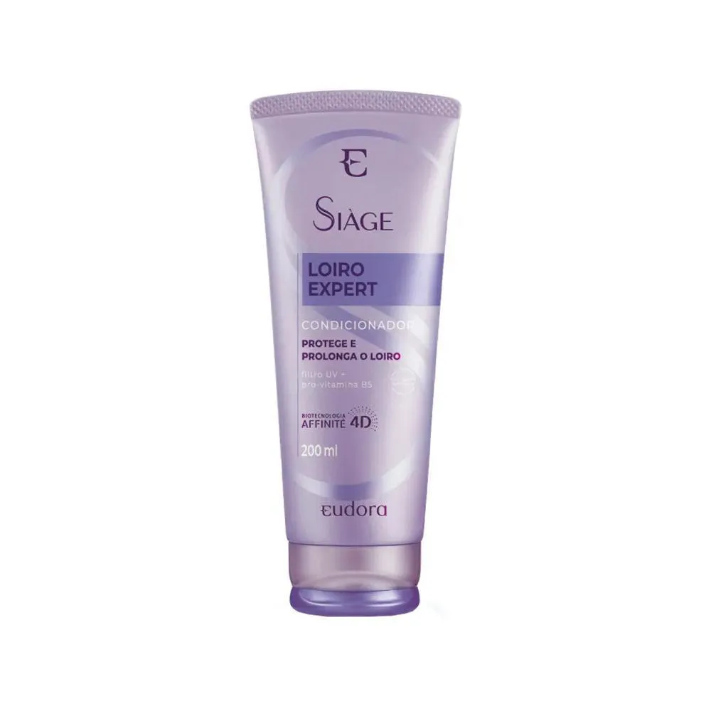 Condicionador Matizador Eudora Siàge Loiro Expert Proteção UV 200ml