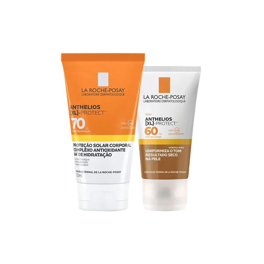 KIT LA ROCHE-POSAY ANTHELIOS - PROTETOR SOLAR FPS60 MORENA MAIS E PROTETOR SOLAR FPS70