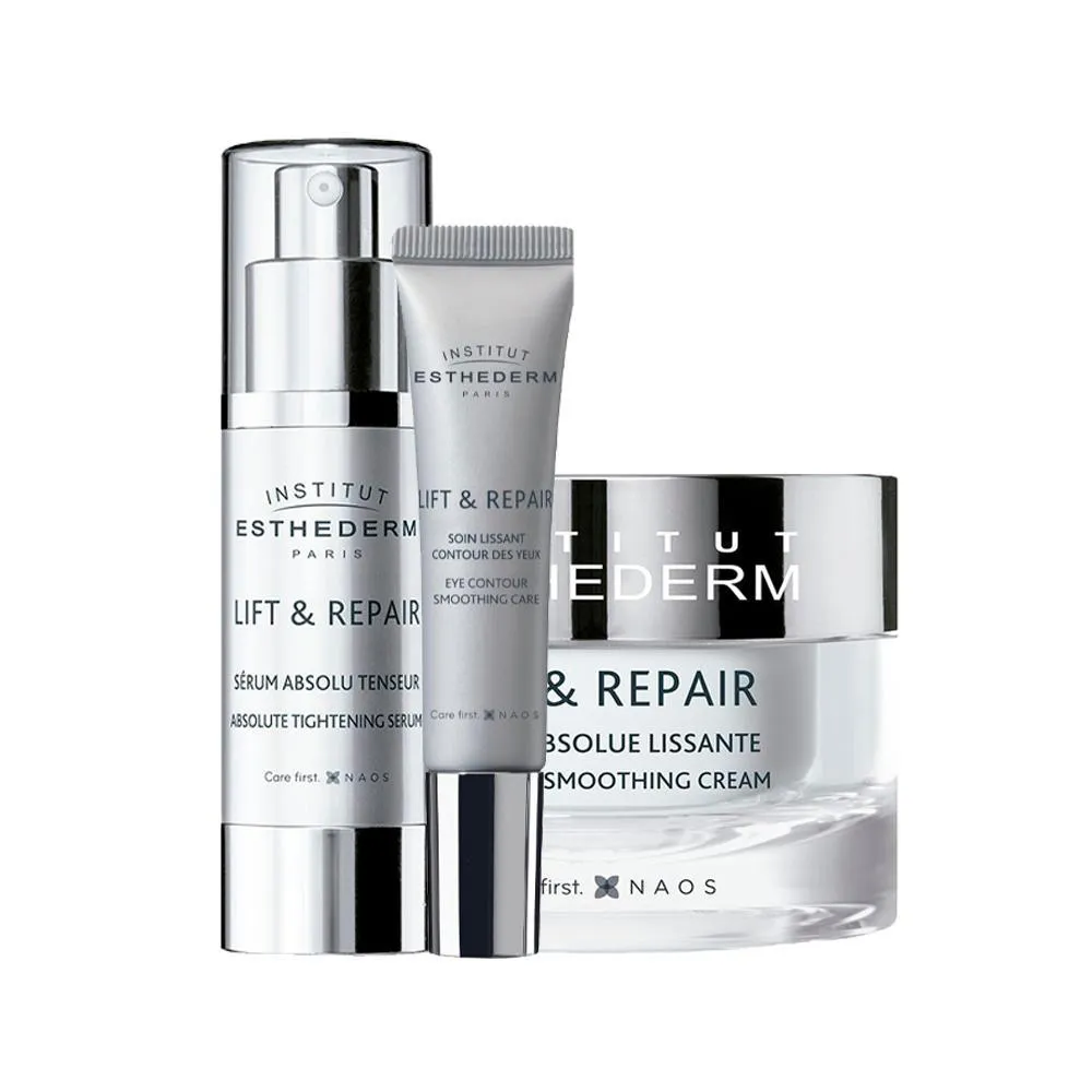 KIT ESTHERM ANTI-IDADE LIFT & REPAIR - CREME FACIAL E CREME PARA OS OLHOS E SéRUM FACIAL