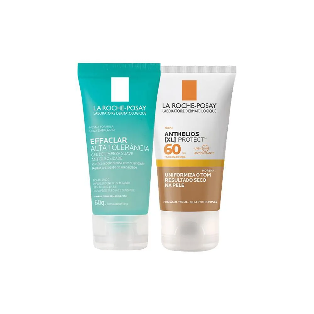 KIT LA ROCHE-POSAY ANTHELIOS PROTETOR SOLAR FPS60 MORENA E GEL DE LIMPEZA