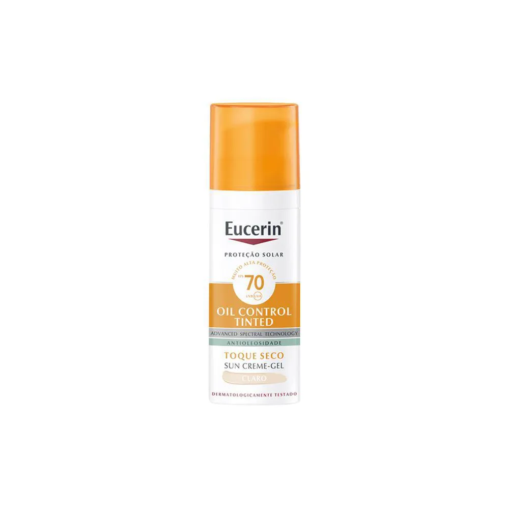 EUCERIN OIL CONTROL TINTED PROTETOR SOLAR FACIAL CLARO FPS70 50G