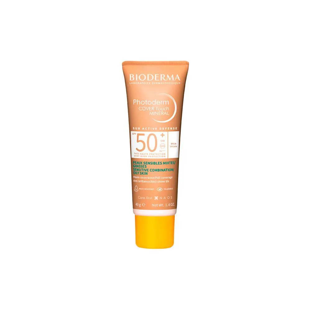 BIODERMA PHOTODERM COVER TOUCH MINERAL FPS 50+ ESCURO PROTETOR SOLAR FACIAL MATTE 40G
