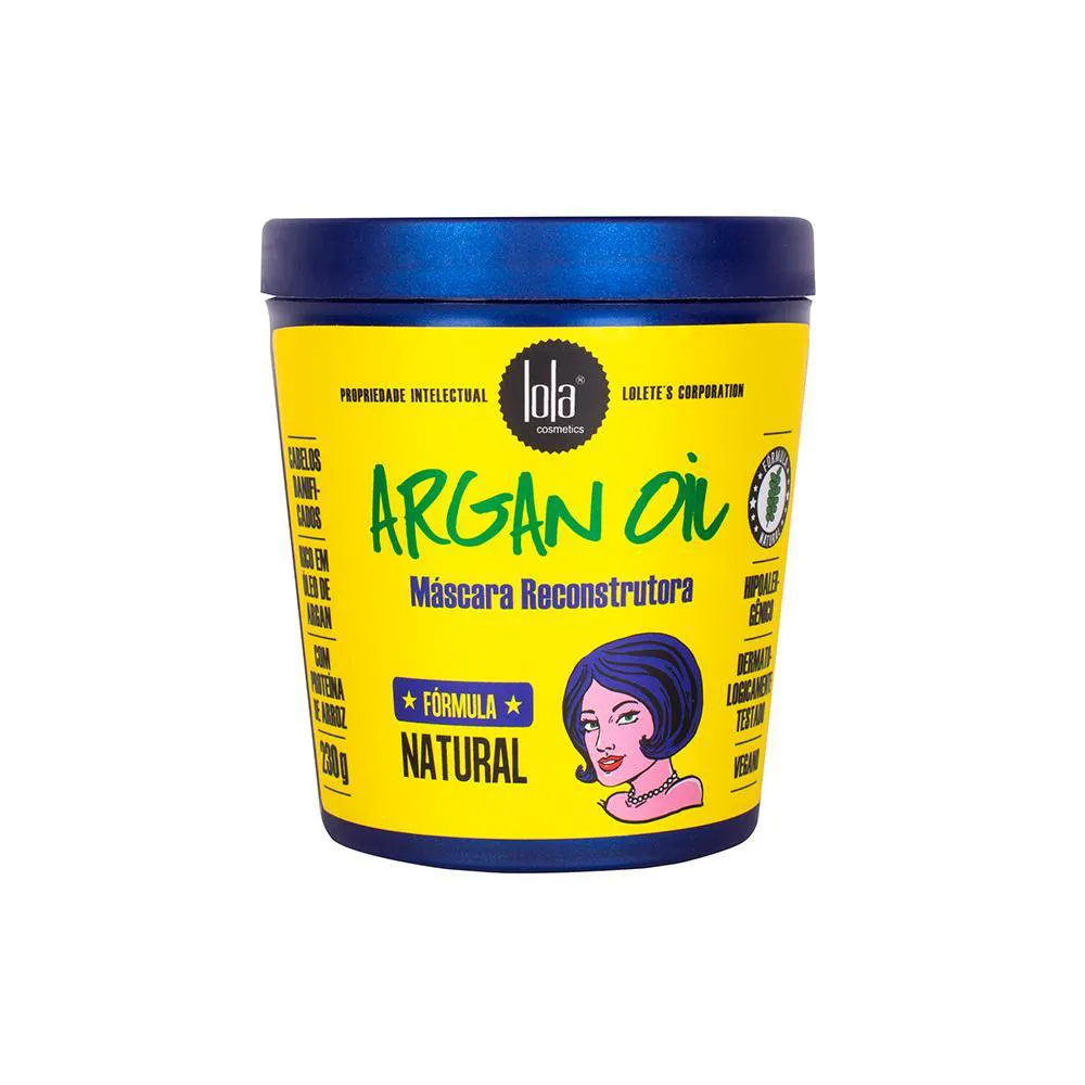 Máscara de Cabelo Reconstrutora Lola Cosmetics Argan Oil  230g