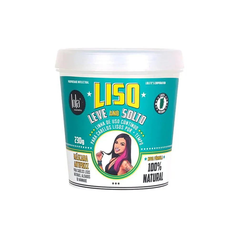 Máscara de Cabelo Antifrizz Lola Cosmetics Liso, Leve and Solto 230g