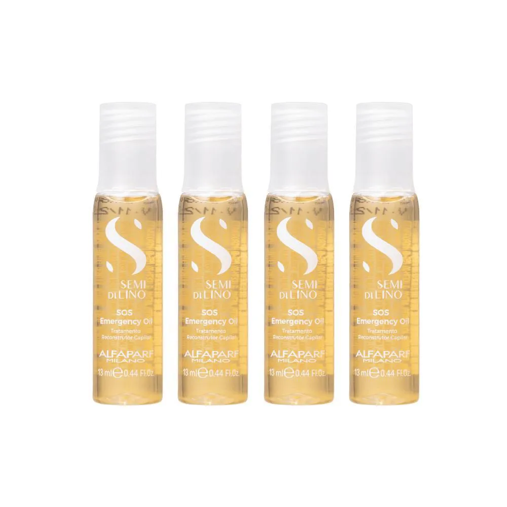 Kit Alfaparf Milano Professional Semi Di Lino Reconstruction Sos Oil Ampola 4X13Ml