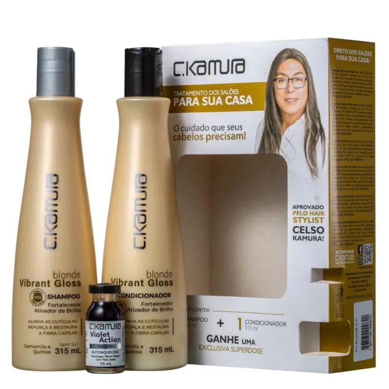 KIT C.KAMURA BLONDE VIBRANT GLOSS (3 ITENS) '