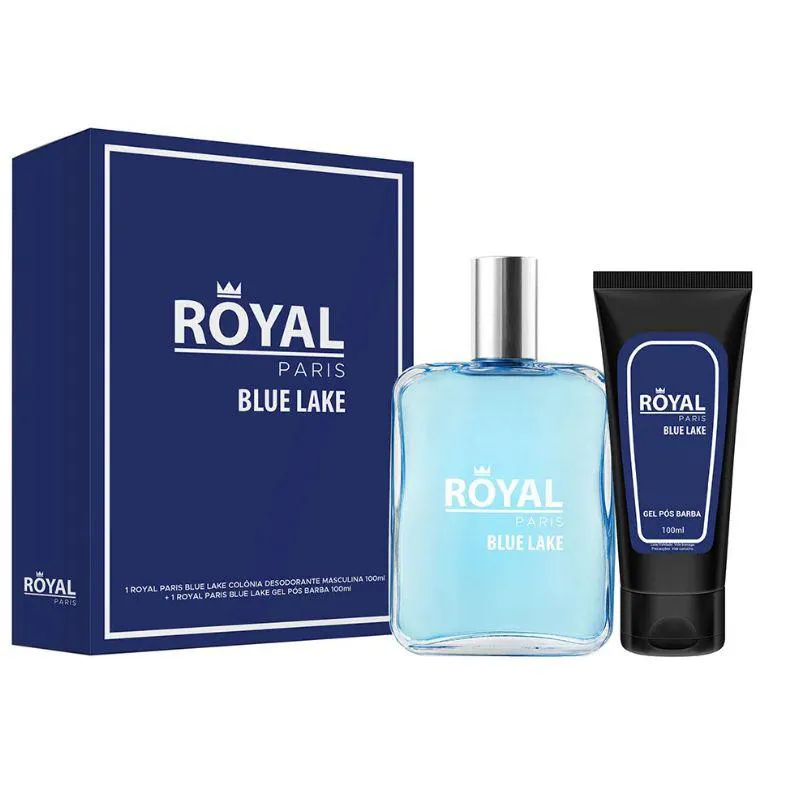 Kit Blue Lake Royal Paris Masculino Deo Colônia 100ml + Gel Pós Barba 100ml