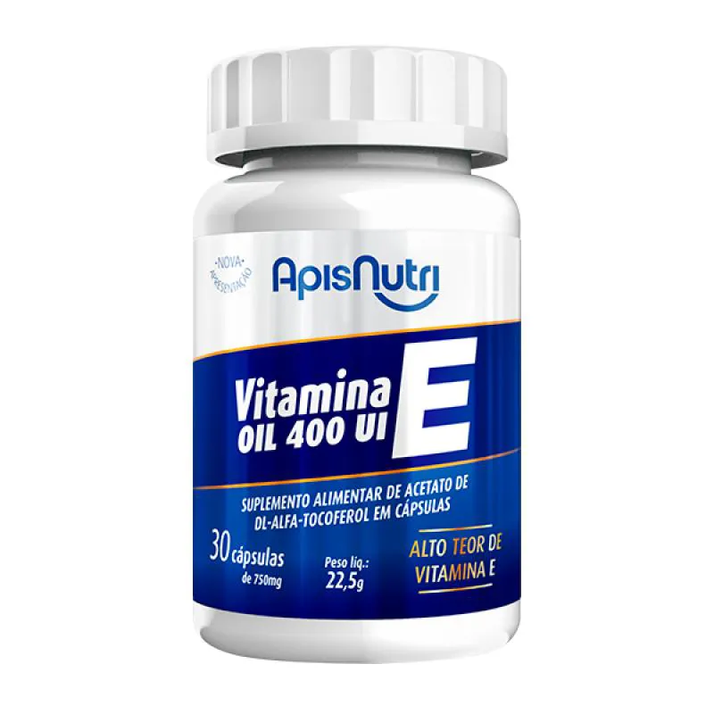 SUPLEMENTO DE VITAMINA E OIL 250MG 60 CáPS - APISNUTRI