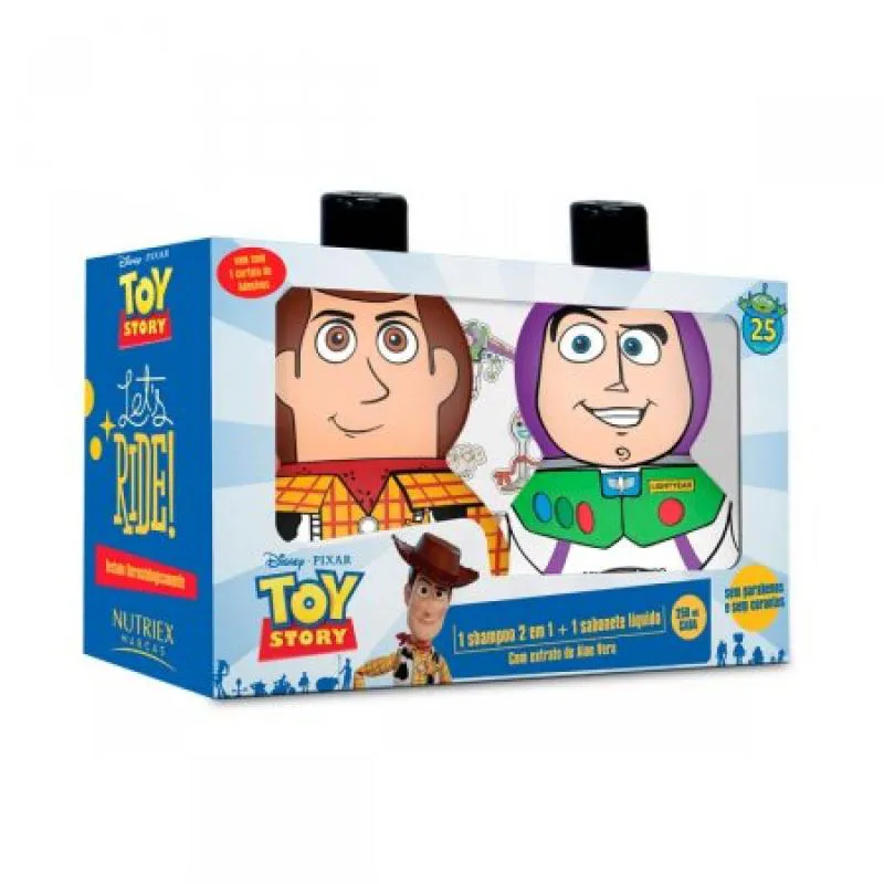 KIT TOY STORY SHAMPOO 2 EM 1 SABONETE LíQUIDO 250ML