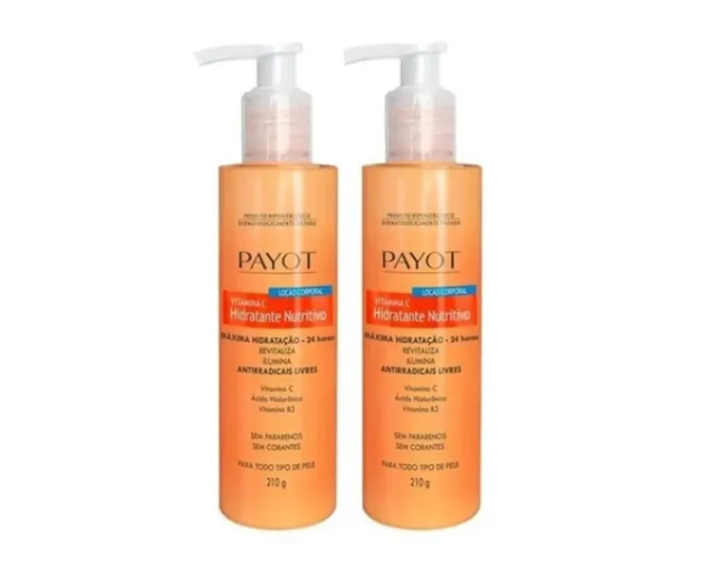 KIT C/2 LOÇÃO CORPORAL HIDRATANTE NUTRITIVO PAYOT - 210G