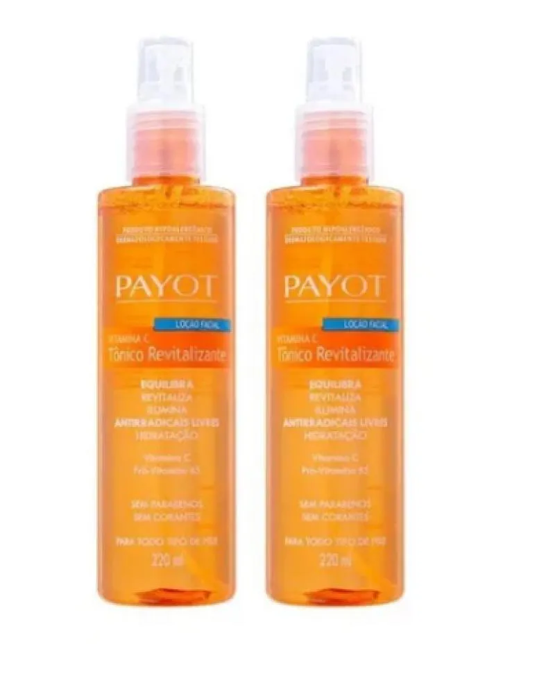 KIT C/2 TÔNICO REVITALIZANTE VITAMINA C PAYOT - 220 ML