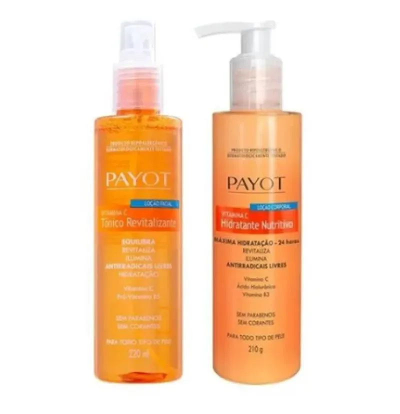 KIT PAYOT VITAMINA C TÔNICO REVITALIZANTE + HIDRATANTE CORPORAL