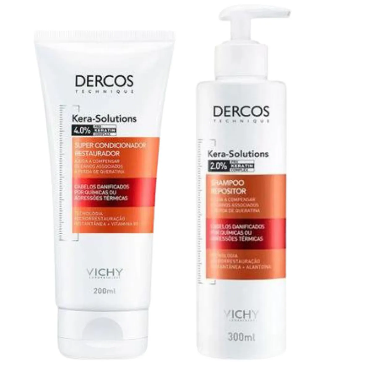 KIT VICHY DERCOS KERA-SOLUTIONS SUPER - SHAMPOO - CONDICIONADOR